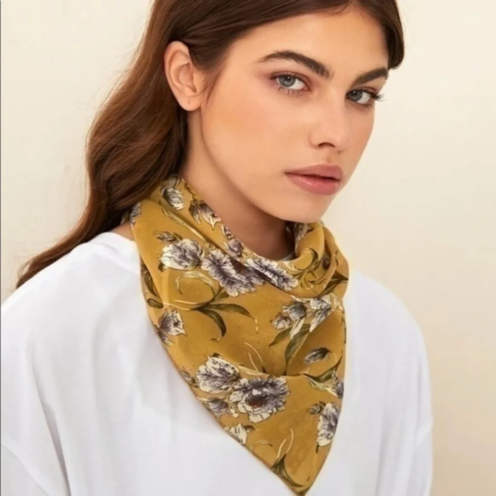 💋 NEW Chiffon floral face mask scarf